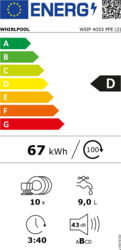 Whirlpool WSIP 4O33 PFE tootepilt